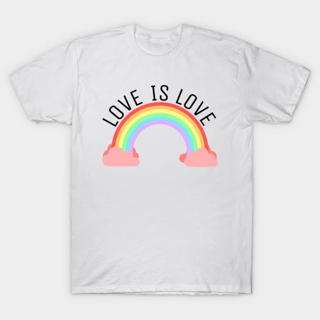 Love Is Love Black T-Shirt by felixbunny